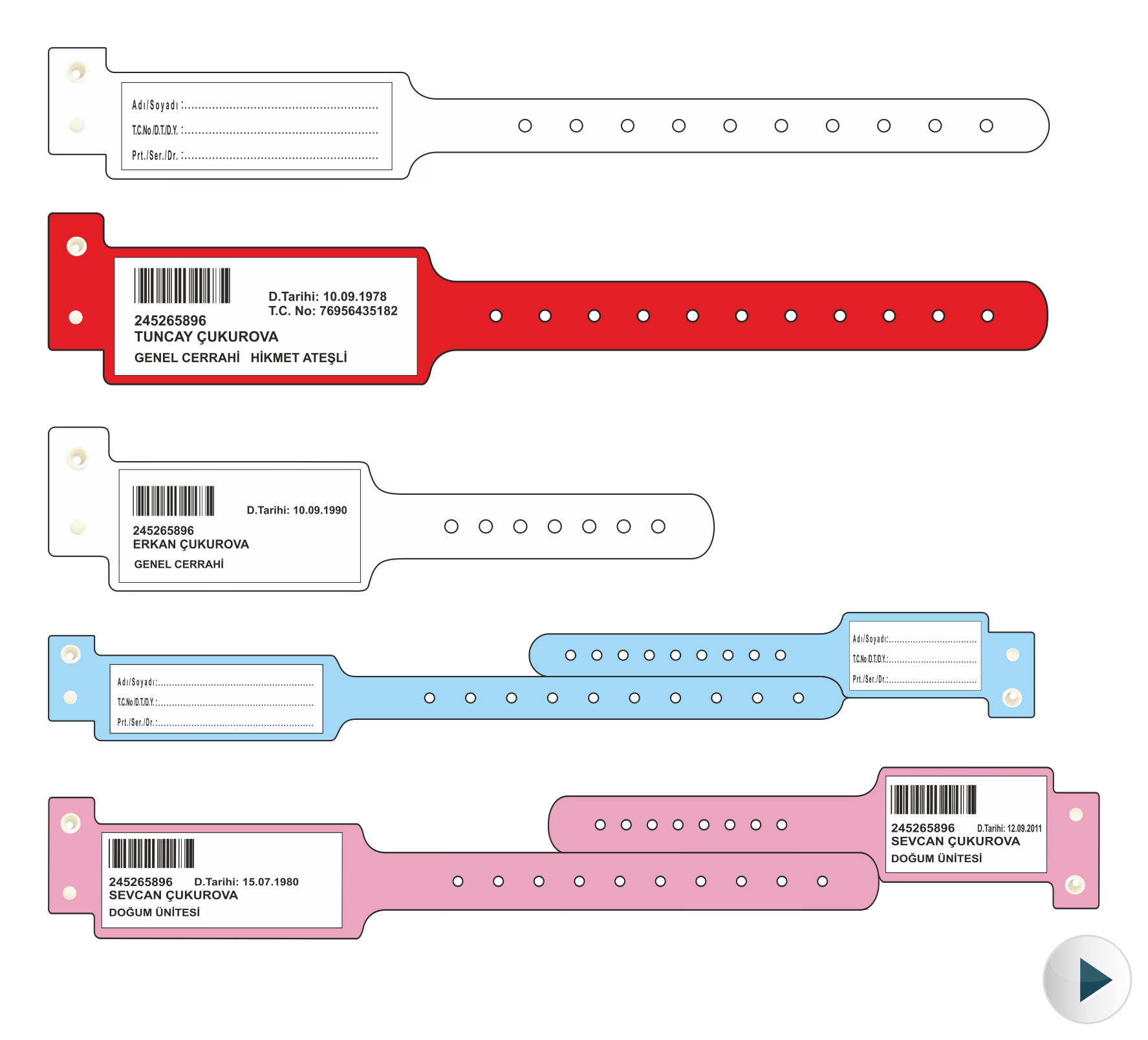 Hasta Kol Band� Bileklik